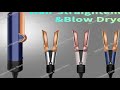 #2 IN 1 Professional Hair Straightener & Hair Dryer Heat-Up Hair Flat Iron, Negative Ion Iron Long-