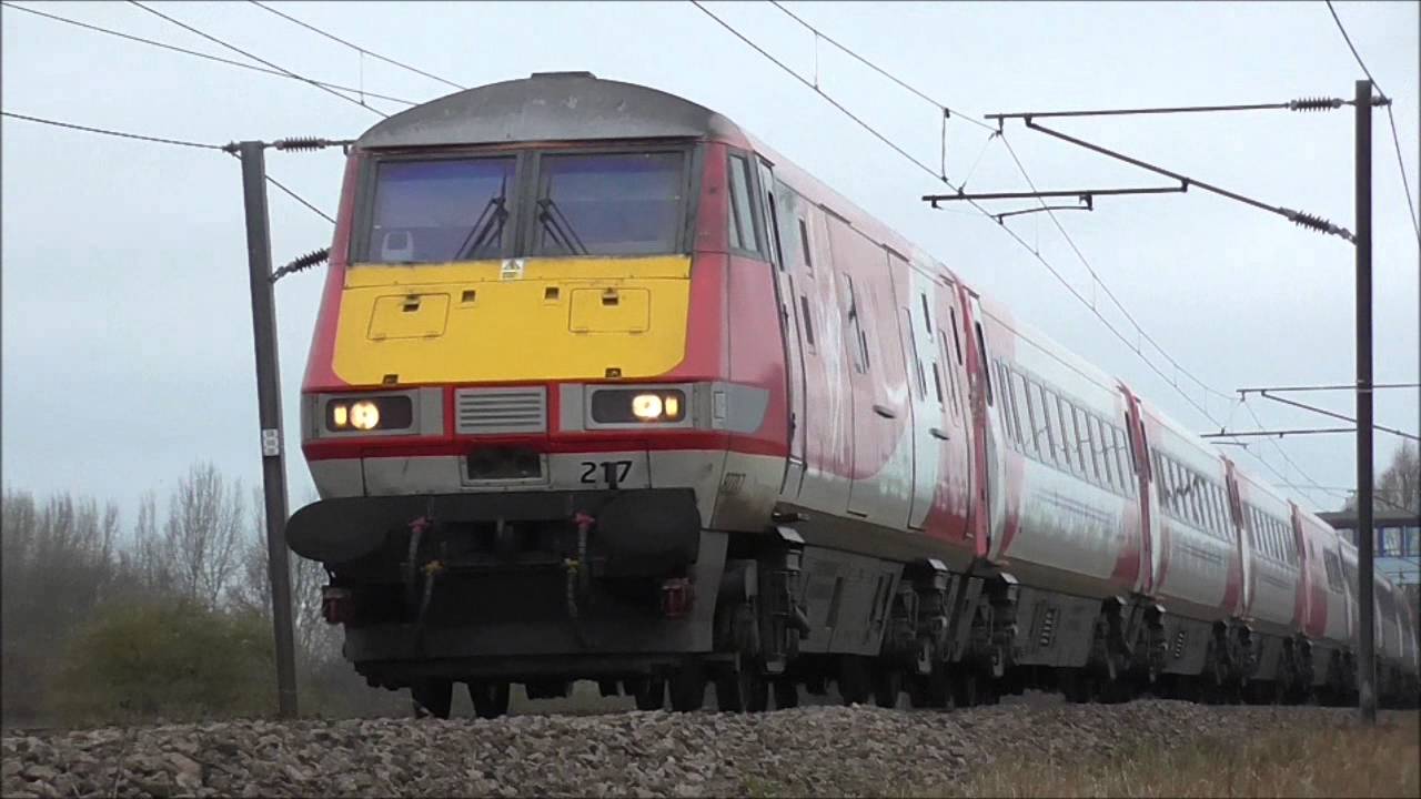 Virgin Trains EC 82217/107 pass Adwick on 1A25 with a tone 18/3/16