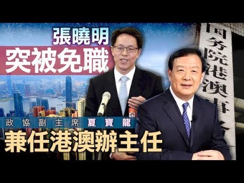 張曉明被免去港澳辦主任職務　由夏寶龍兼任