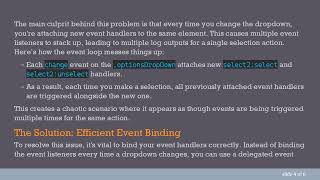 Resolving the Issue of Select2 Events Firing Multiple Times