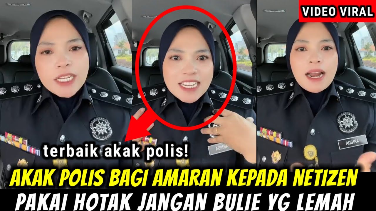 AKAK POLIS BAGI AMARAN KEPADA NETIZEN PAKAI HOTAK