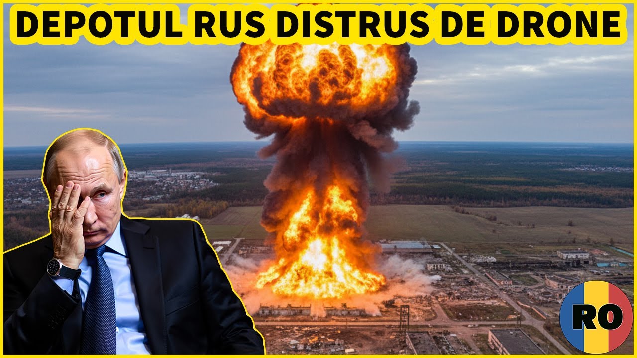 Dronele ucrainene LOVEȘC în plin MEGA-DEPOTUL de muniții rusesc | RO Militar