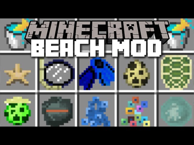Minecraft Beach Mod Play In The Sand And Fight Fish - instant tp village to village roblox