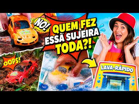 Pippa no Lava-Rápido de Brinquedo Depois de MUITA Bagunça! 🚗💦
