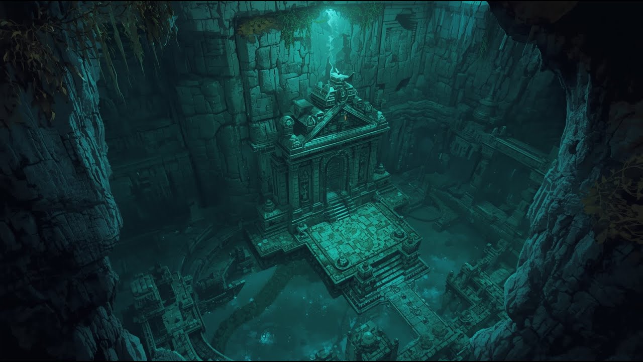 🌊 Sunken Temple Rising Water Tension | Atmospheric Underwater D&D Music (Half Hour)