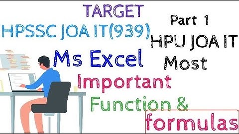 Ms-Excel  Most Important Part 1 MCQ