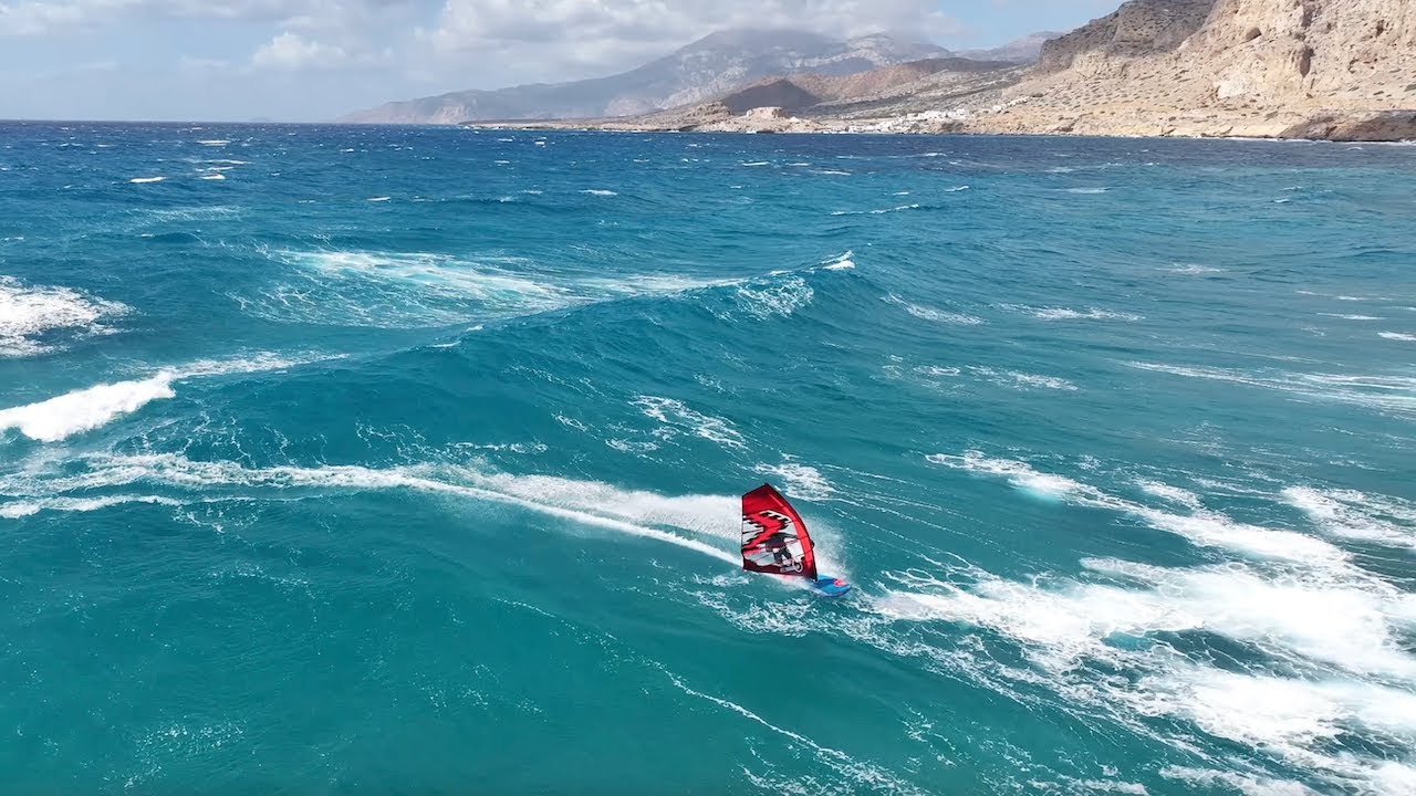 Freestyle wave session on Karpathos
