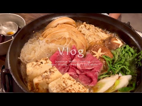 Sukiyaki For The Holidays｜matcha Warabi Mochi｜onigiri Dog Bento｜japanese Cooking Vlog
