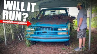 WILL IT RUN? You'll NEVER guess what we found in this forgotten 34 year old Chevy truck.