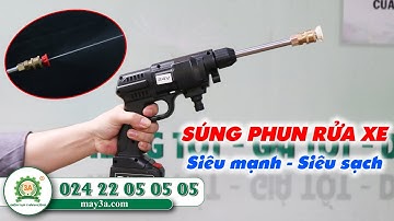 SÚNG RỬA XE CAO ÁP CHẠY PIN 3A | Súng Rửa Xe Siêu Mạnh, Gọn Nhẹ, Tiện Lợi!