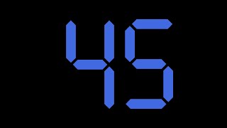 Royal Blue 45 seconds Countdown Timer - Digital Clock