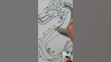 cách vẽ con Rồng cực đẹp và nhanh #drawing #paintwithme