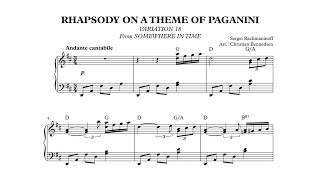 Rhapsody on a Theme Of Paganini - Piano