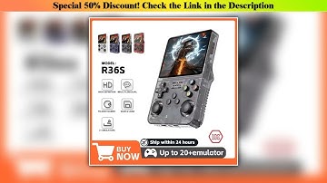 First Look Open Source R36S Retro Handheld Video Game Console Linux System 3.5Inch IPS Screen Mini•