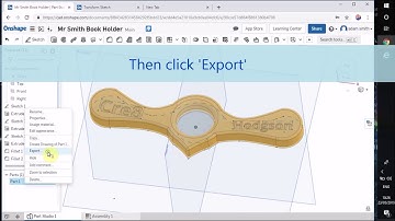 Onshape   Saving your finished file