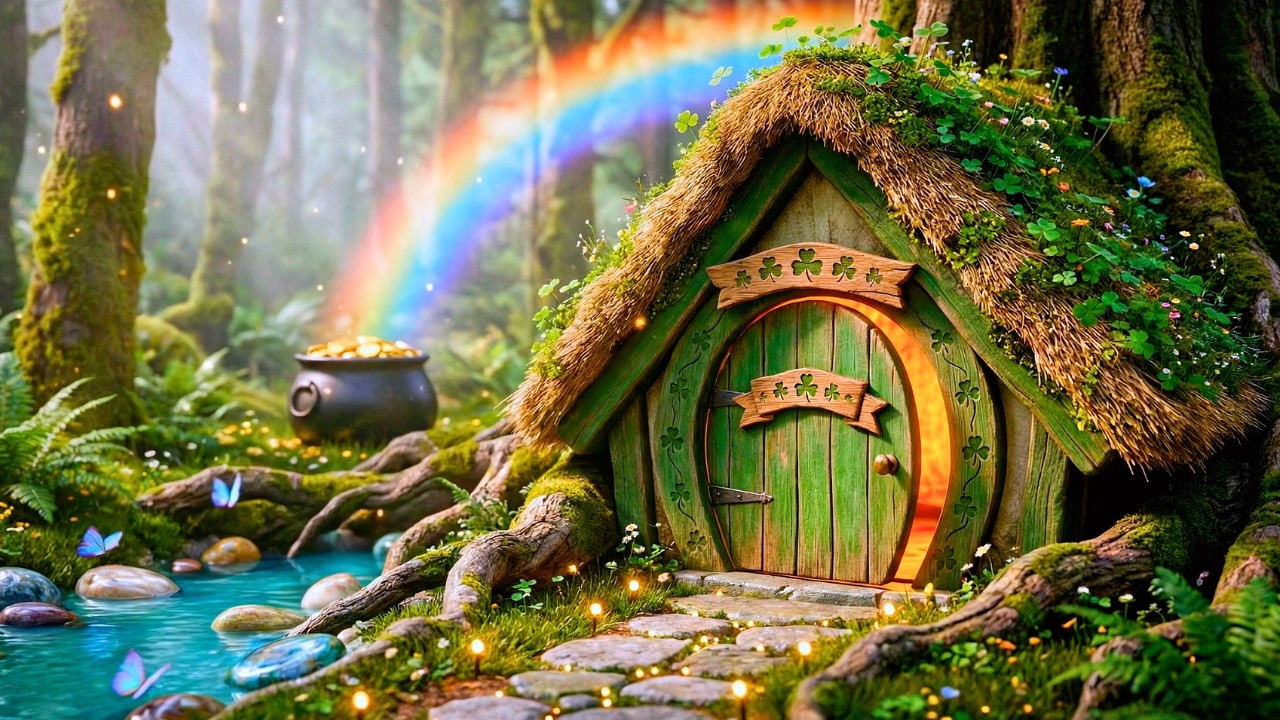 St Patrick’s Day Ambience ☘️ Secret Leprechaun’s Cozy Cottage ✨ Relaxing Celtic Music | 4K