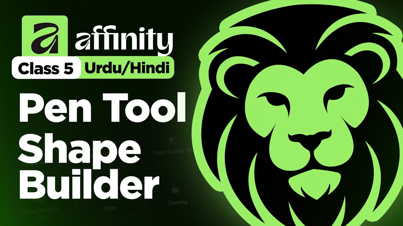 How to Use Pen Tool in Affinity | Shape Builder Tool | Class 5 - YouTube