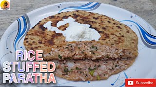 Rice Stuffed Paratha Made With Leftover Rice Recipe || Chawal Ka Paratha || Desi Taste ||