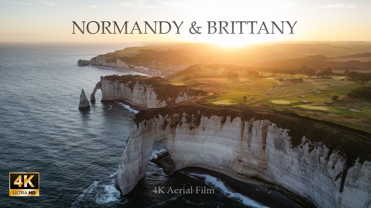 Normandy & Brittany 4k - Scenic drone film with ambient house music