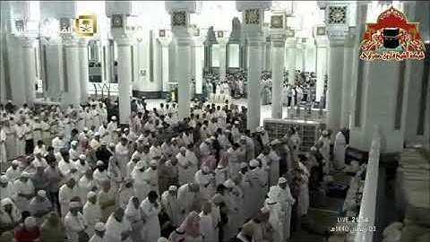 ظهور الشيخ شعبان مسعود فى قناة القران الكريم فى الحرم خلف الشيخ الدوسرى