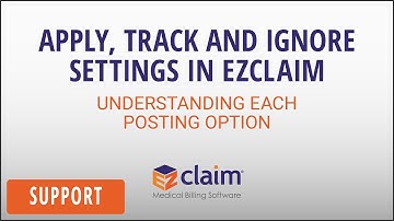 Understanding Apply, Track, and Ignore Settings in EZClaim