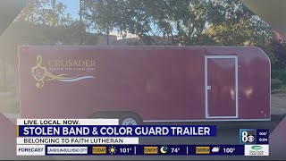 Las Vegas police investigate theft of northwest valley school band trailer