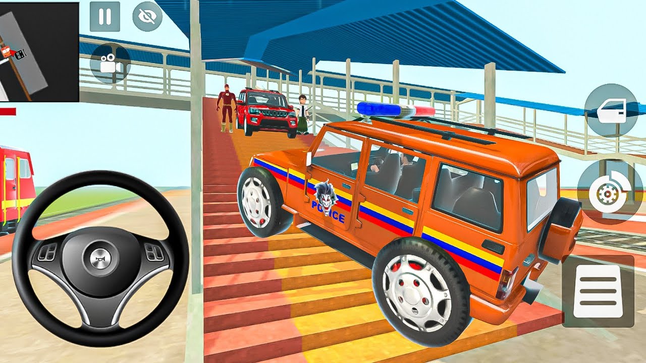 🤑indian theif auto simulator🦚 Franklin modified orange police car showroom🤖 all car and bike ready 🚂