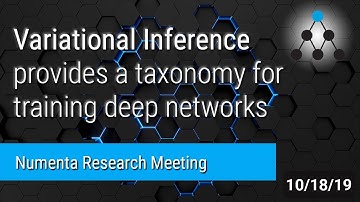 Variational Inference provides a taxonomy for training deep networks