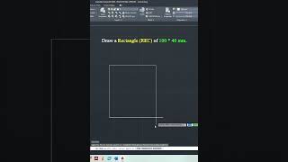 6. Draw a Rectangle (REC) in AutoCAD