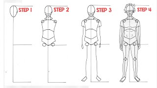 manga steps  Beginner sketches, Anime face drawing, Drawing anime bodies