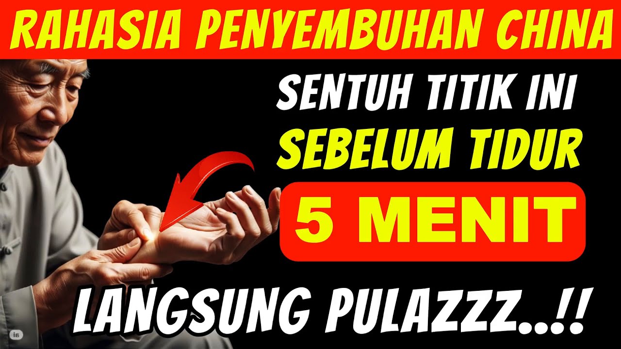 LANSIA SUSAH TIDUR?? Tekan Titik Ini 5 MENIT Langsung Pulas
