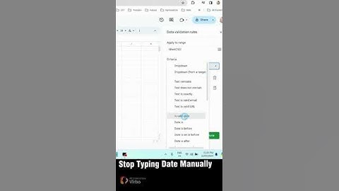 Stop typing date manually in Google Sheets #excel #shorts #tricks #short