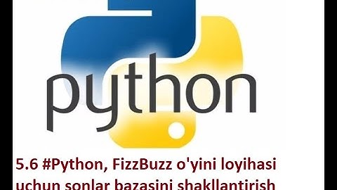 5.6 #Python, FizzBuzz o