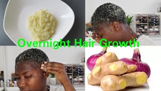 How To : onions and ginger Hair mask | Overnight Hair Growth | how to grow your hair fast