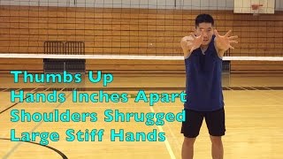 Middle Blocker Hand + Arm Positioning - How to BLOCK a Volleyball Tutorial (part 2/2)