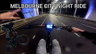 Melbourne City night ride GONE WRONG! (Security, Huzz, and Highway Wheelies)