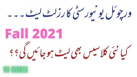 Kya VU finalterm result Late honay se New Classes bhi late start hongi??#vu #spring2022 #result