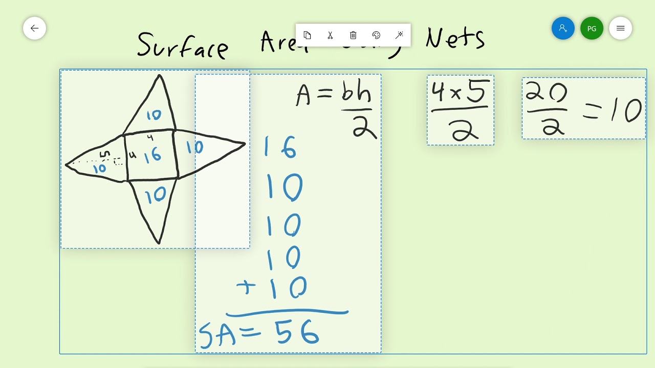 Finding Surface Area Using Nets - YouTube