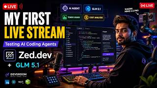 My first Test Live Stream | I Tested new Zed.dev AI Coding Agents code editor