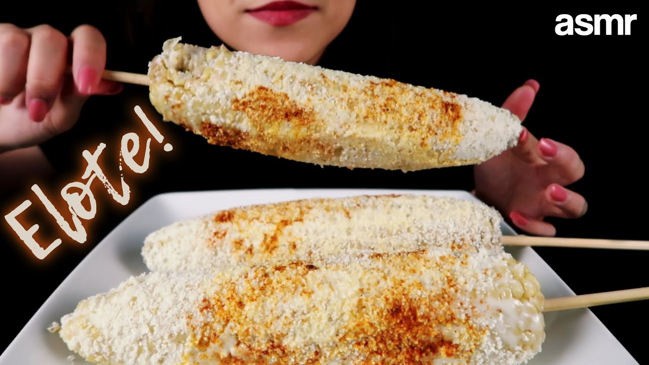 ASMR - Elote (Corn on a Stick) | Eating Sounds | Mukbang 먹방 - YouTube