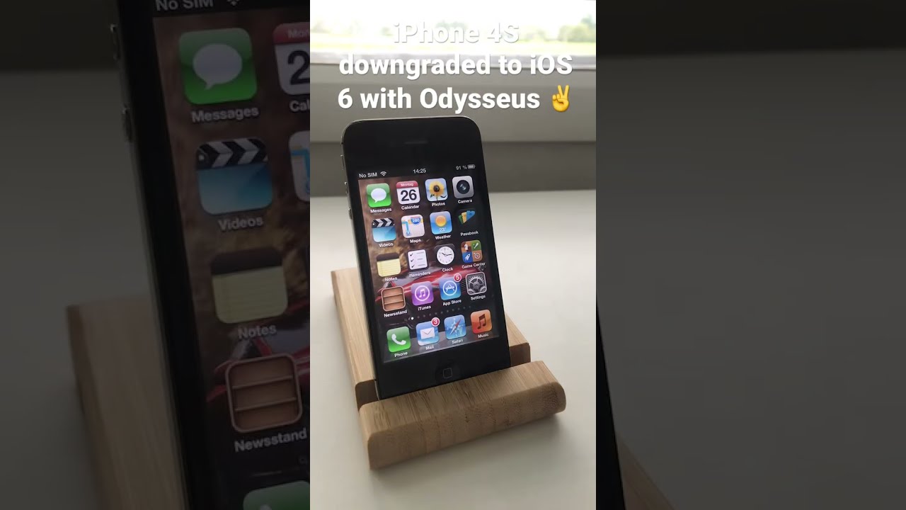 IPhone 4S On IOS 6 Downgraded With Oddyseus OTA Tihmstar Shorts Apple Iphone Ios Iphone4s