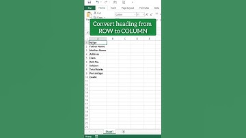 Convert heading from row to column #excel #exceltips #exceltricks #shorts #new