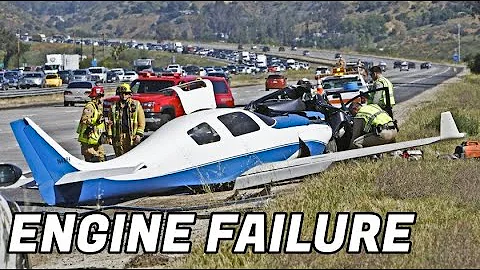 Aircraft Engine Failure! Pilot Lands On The Freeway.