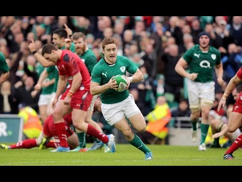 Paddy Jackson Try - Ireland v Wales 8th February 2014
