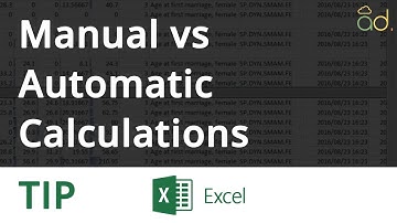 Microsoft Excel - Productivity - Tip 07 - Manual vs Automatic Calculations