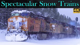 Spectacular Snow Trains: Union Pacific in Oregon & more (4K) | Jan. 2024