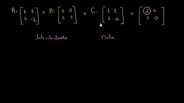 Equação com Matriz Identidade e Matriz Nula.