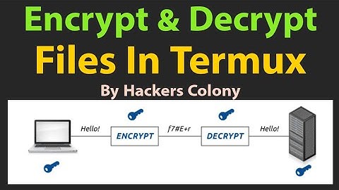 How to Encrypt and Decrypt any files in Termux | Encryption and Decryption In Termux