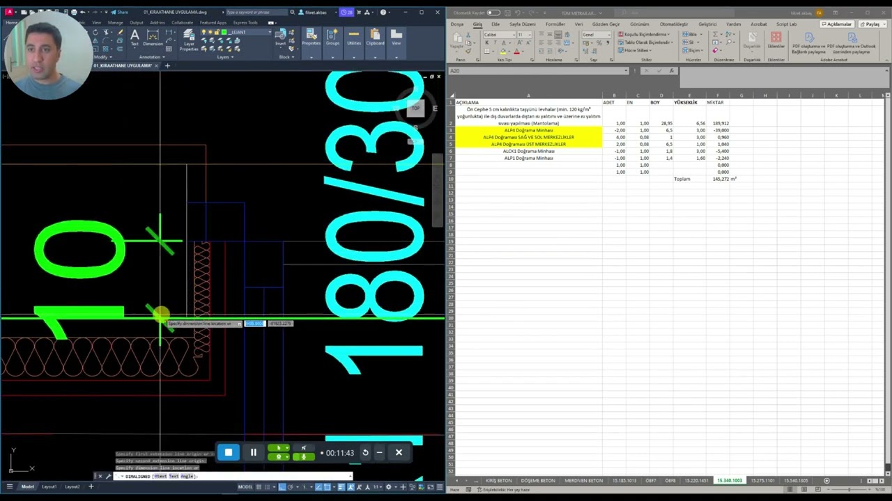 Inşaat Projelerinde Uygulamalarla Keşif ve Metraj | Bölüm 17.2:Cephe Kaplamaları Metraj Hesabı