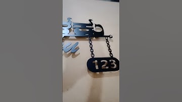 CNC cut Metal Name plate "Belaku"